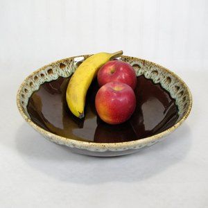 MCM Dirp Glaze Pottery Bowl 11 Inches Rare Zucker Maid Pearl China CO Ohio